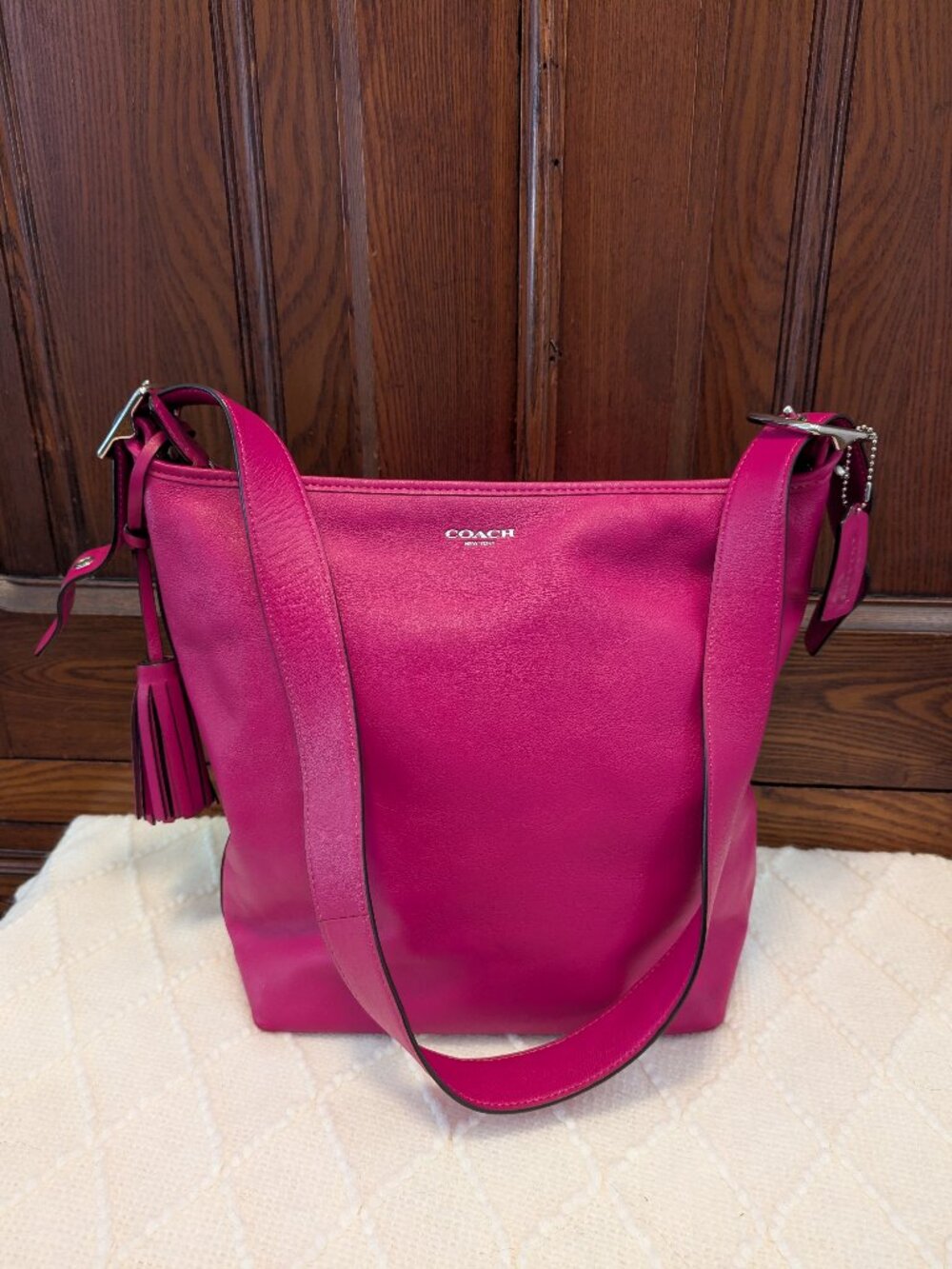 COACH SHW Shoulder Bag 19889 Calfskin Leather Pink